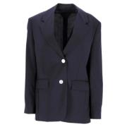 Pre-owned Wool outerwear Prada Vintage , Blue , Dames