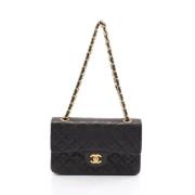 Pre-owned Leather chanel-bags Chanel Vintage , Black , Dames