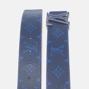 Pre-owned Coated canvas belts Louis Vuitton Vintage , Blue , Heren