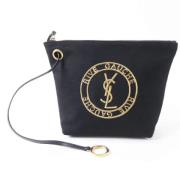 Pre-owned Canvas clutches Yves Saint Laurent Vintage , Black , Dames