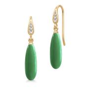 Elegante ivoor en zirkonia oorbellen Julie Sandlau , Green , Dames