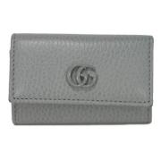 Pre-owned Leather key-holders Gucci Vintage , Gray , Dames