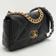 Pre-owned Leather chanel-bags Chanel Vintage , Black , Dames