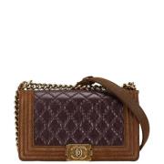 Pre-owned Leather chanel-bags Chanel Vintage , Brown , Dames