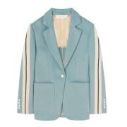 Klassieke Track Blazer voor Vrouwen Palm Angels , Blue , Dames