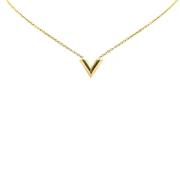 Pre-owned Metal necklaces Louis Vuitton Vintage , Yellow , Dames