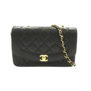 Pre-owned Leather chanel-bags Chanel Vintage , Black , Dames