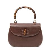 Pre-owned Leather gucci-bags Gucci Vintage , Brown , Dames