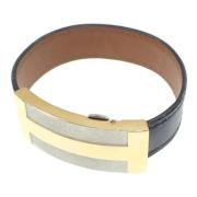 Pre-owned Leather bracelets Hermès Vintage , Black , Dames