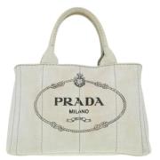 Pre-owned Canvas prada-bags Prada Vintage , White , Dames