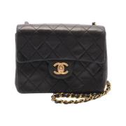 Pre-owned Leather chanel-bags Chanel Vintage , Black , Dames