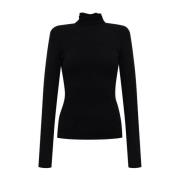 Hoge Hals Kasjmier Gebreide Trui Givenchy , Black , Dames