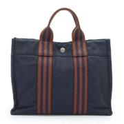 Pre-owned Cotton totes Hermès Vintage , Blue , Dames