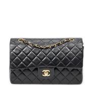 Pre-owned Leather chanel-bags Chanel Vintage , Black , Dames