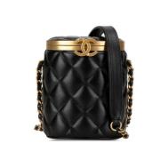 Pre-owned Leather crossbody-bags Chanel Vintage , Black , Dames