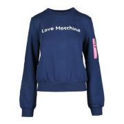 Katoenen Gebreide Trui Love Moschino , Blue , Dames