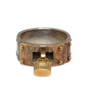 Pre-owned Metal rings Hermès Vintage , Gray , Dames