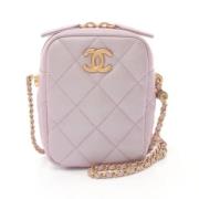 Pre-owned Leather chanel-bags Chanel Vintage , Pink , Dames