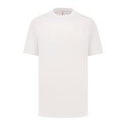 Katoenen Crew-neck T-shirt gemaakt in Italië Brunello Cucinelli , Whit...