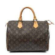 Pre-owned Canvas handbags Louis Vuitton Vintage , Brown , Dames