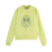 Borst Artwork Regular Sweatshirt Scotch & Soda , Yellow , Dames