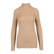 Zachte Gebreide Trui Mix Cashmere Pinko , Brown , Dames