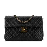 Pre-owned Leather chanel-bags Chanel Vintage , Black , Dames