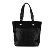 Pre-owned Canvas totes Chanel Vintage , Black , Dames