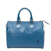 Pre-owned Leather handbags Louis Vuitton Vintage , Blue , Dames