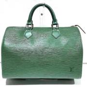 Pre-owned Leather handbags Louis Vuitton Vintage , Green , Dames