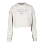 Comfortabele Sweater van Katoenmix Calvin Klein Jeans , Beige , Dames