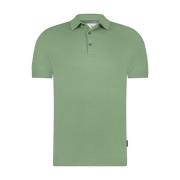 Gebreide Polo Shirt State of Art , Green , Heren