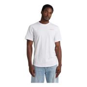 Korte Mouw Mode T-shirt G-star , White , Heren