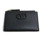 Pre-owned Leather wallets Valentino Vintage , Black , Dames