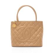 Pre-owned Fabric chanel-bags Chanel Vintage , Beige , Dames