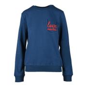 Linnen Katoen Gebreide Top Love Moschino , Blue , Dames