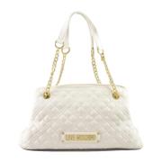 Stijlvolle PU-tas Love Moschino , White , Dames