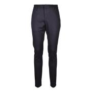 Elegante Viscose Blend Skinny Broek Dondup , Black , Heren