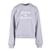 Katoenen Gebreide Trui Love Moschino , Gray , Dames