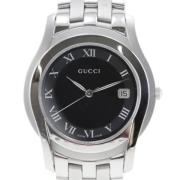 Pre-owned Stainless Steel watches Gucci Vintage , Black , Dames