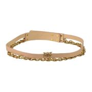 Leren Riem Pinko , Beige , Dames