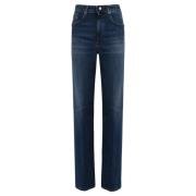 Blauwe Denim Regular Fit Broek Hand Picked , Blue , Dames