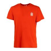 Heren T-shirt met Opvallend Detail Bikkembergs , Orange , Heren