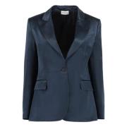 Blazer van linnen en viscose P.a.r.o.s.h. , Blue , Dames