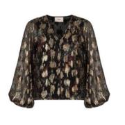 Paisley Blouse met Lurex Details Freebird , Multicolor , Dames