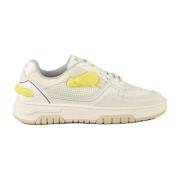 Leren Rubberen Zoolschoenen Msgm , White , Dames