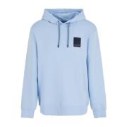 Katoenen Hoodie met Logopatch Armani Exchange , Blue , Heren