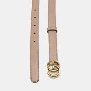 Pre-owned Leather belts Gucci Vintage , Beige , Dames