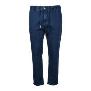 Katoen Elastaan Broek Sun68 , Blue , Heren