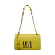 Crossbody tassen met magnetische sluiting Love Moschino , Yellow , Dam...